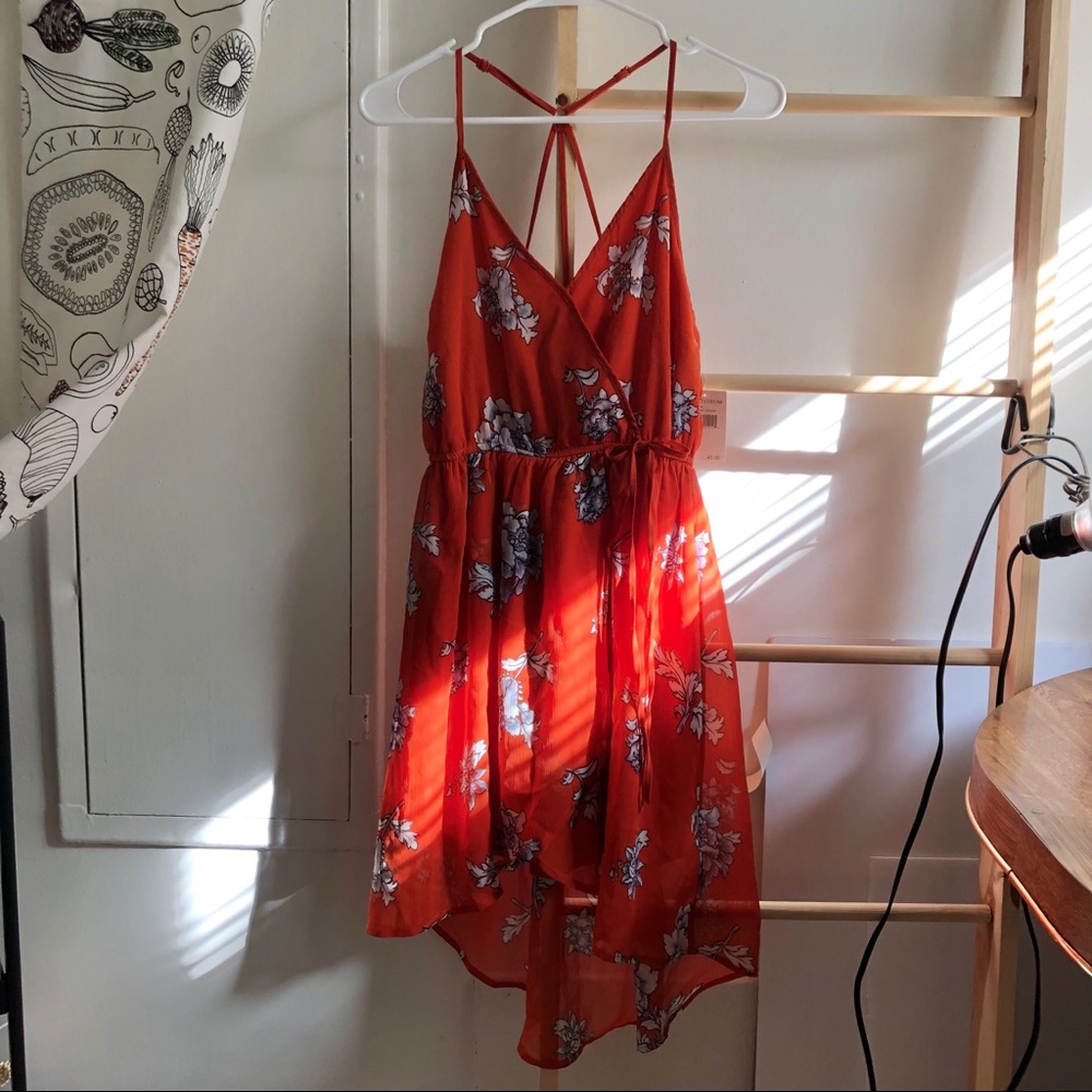 B.O.G. Collective, Rust High-Low Dress, M
